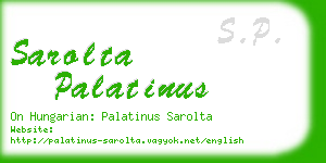 sarolta palatinus business card